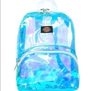 Clear Iridescent Blue Dickies Mini BackPack
